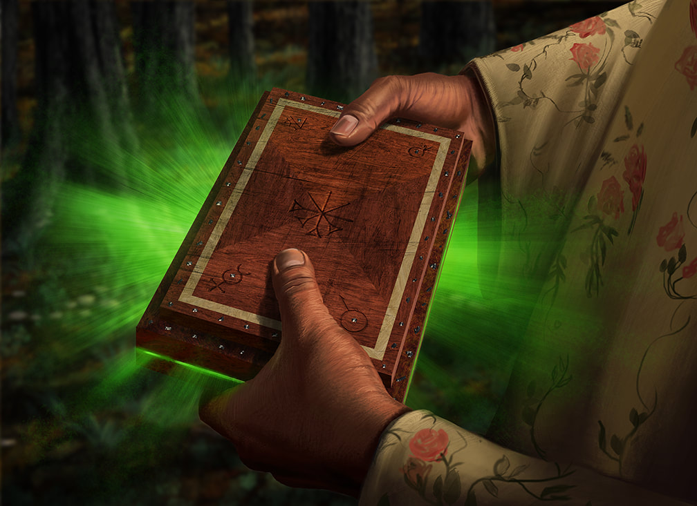A small wooden box contains a gateway to the Dreamlands. Energy from
 the Dreamlands is leaking out of the box.
